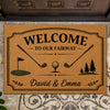 Custom Family Name Welcome To Our Fairway Doormat For Golf Lover TH10 169857