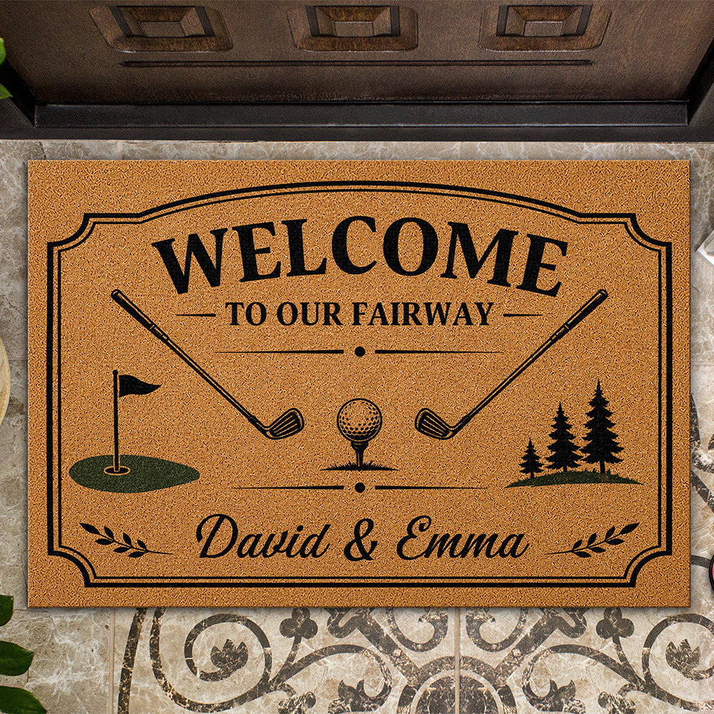 Custom Family Name Welcome To Our Fairway Doormat For Golf Lover TH10 169857