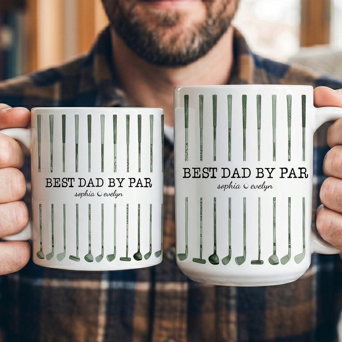 Personalized Best Dad By Par Golf Mug – Father’s Day Gift for Dad, Husband LM32 668995
