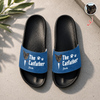 Custom Photo The Cat Father Funny Cat Dad Gift Slide Sandals - Gift For Cat Dad, Cat Lovers HO82 902610
