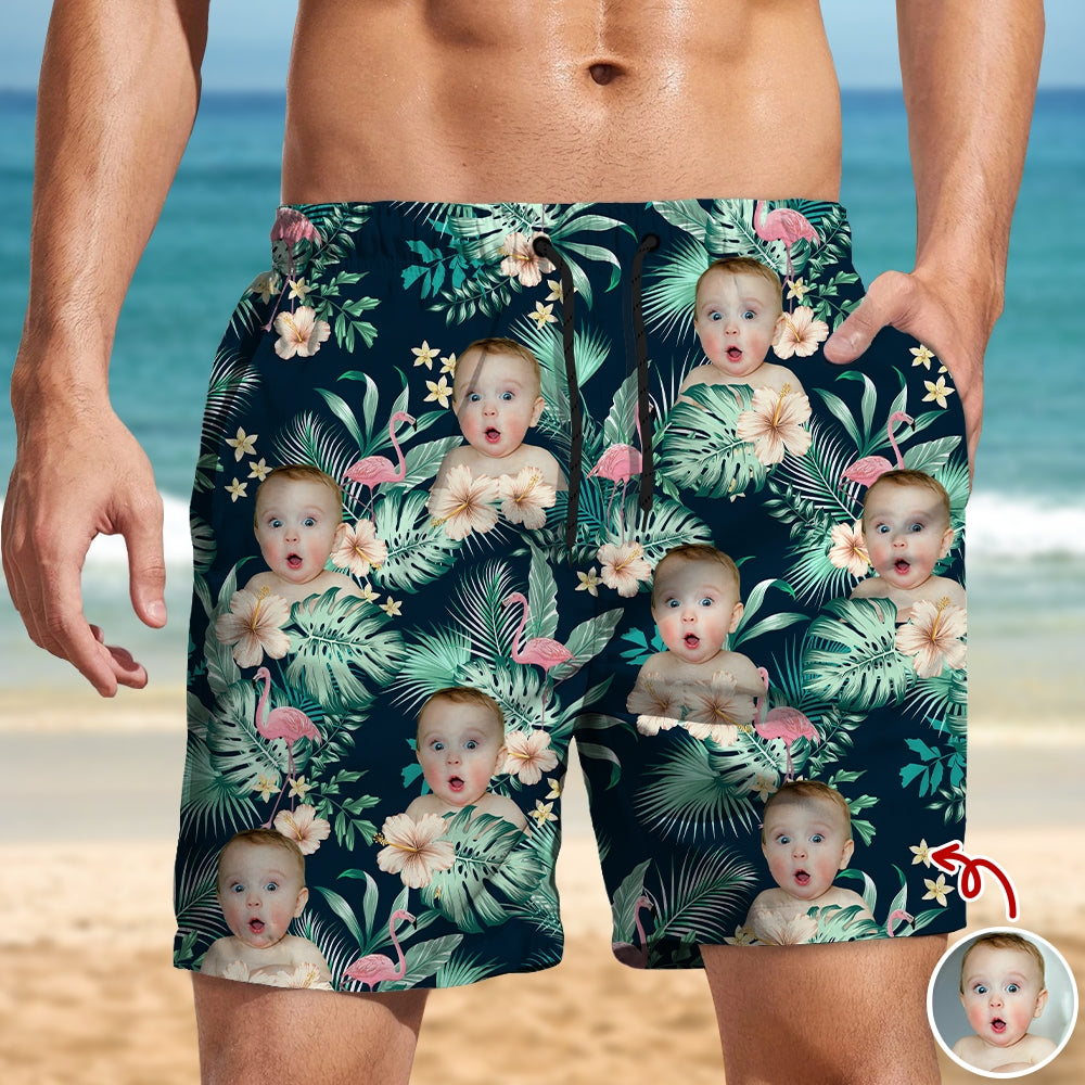 Custom Human Photo Tropical Vacation Aloha Beach Short HO82 902648
