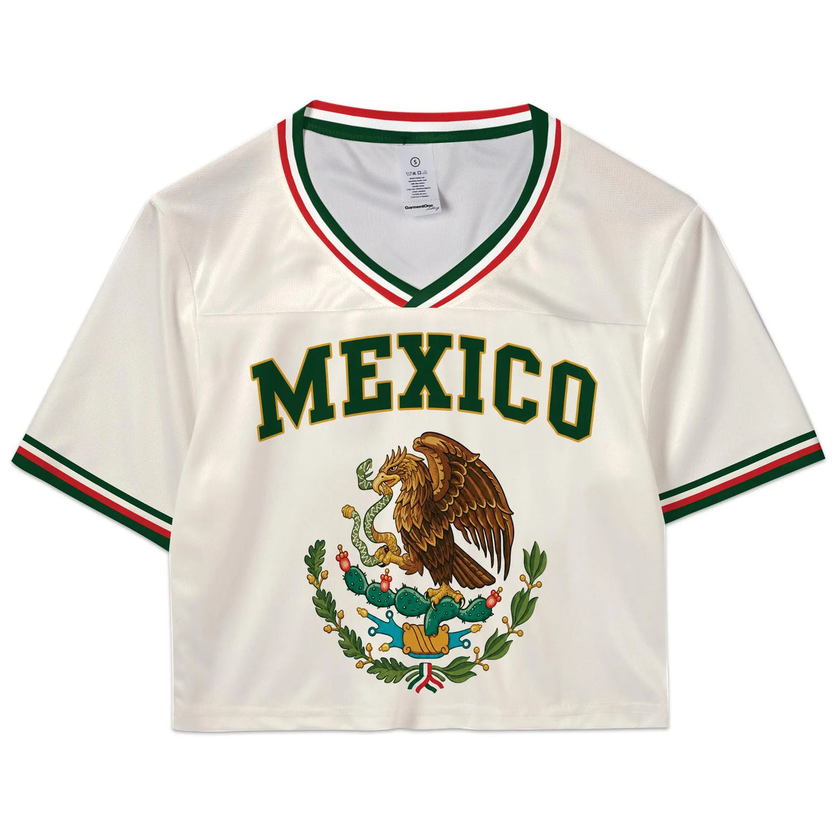 Custom Mexico Soccer Fitted Crop Top Jersey, Mexico Jersey Crop Tee, Game Day Shirt HO82 903004