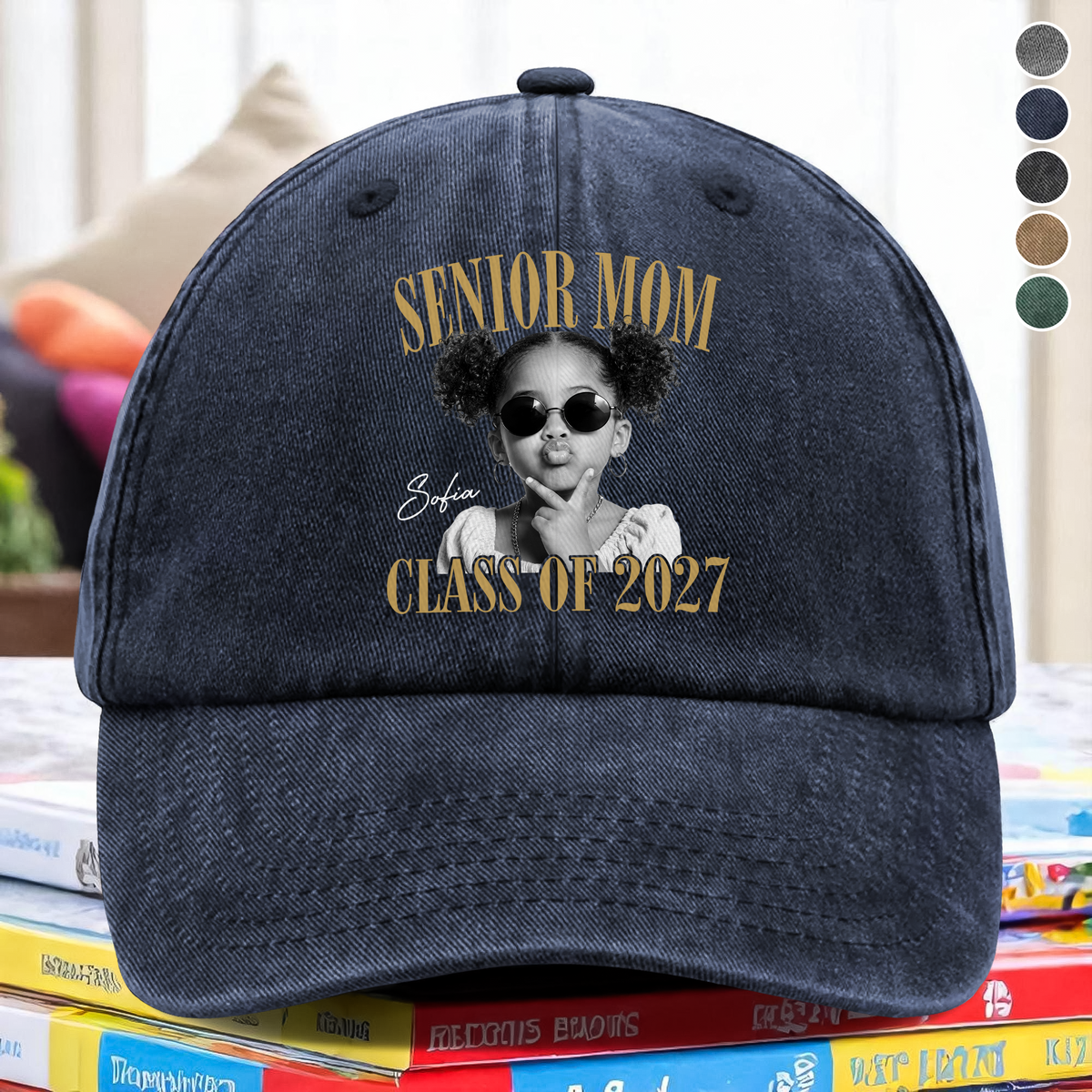 Custom Retro Senior Mom 2027 Baseball Cap - Personalized Class of 2027 Gift, Proud Family Gift HO82 903232