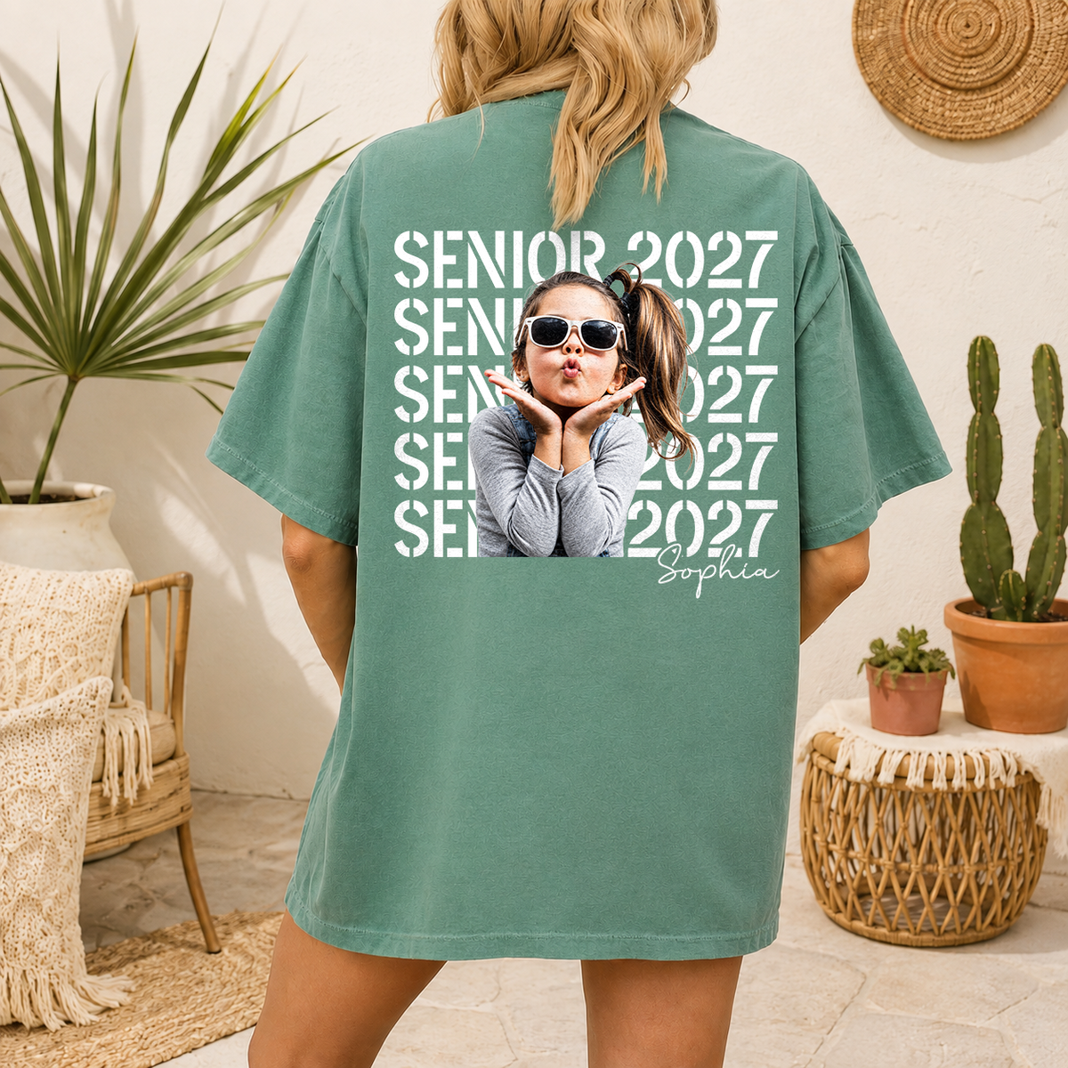 Custom Photo Senior 2027 Back Comfort Shirt - Personalized Senior Gift, Proud Family Gift HO82 903238