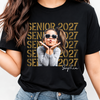 Custom Photo Senior 2027 Dark Shirt - Personalized Senior Gift, Proud Family Gift HO82 903240