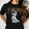 Custom Vintage Photo Senior Mom EST. 2027 Dark Shirt - Personalized Class of 2027 Gift, Proud Family Gift HO82 903266