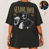 Custom Retro Photo Senior Mom EST. 2027 Back Comfort Shirt - Personalized Class of 2027 Gift, Proud Family Gift HO82 903264
