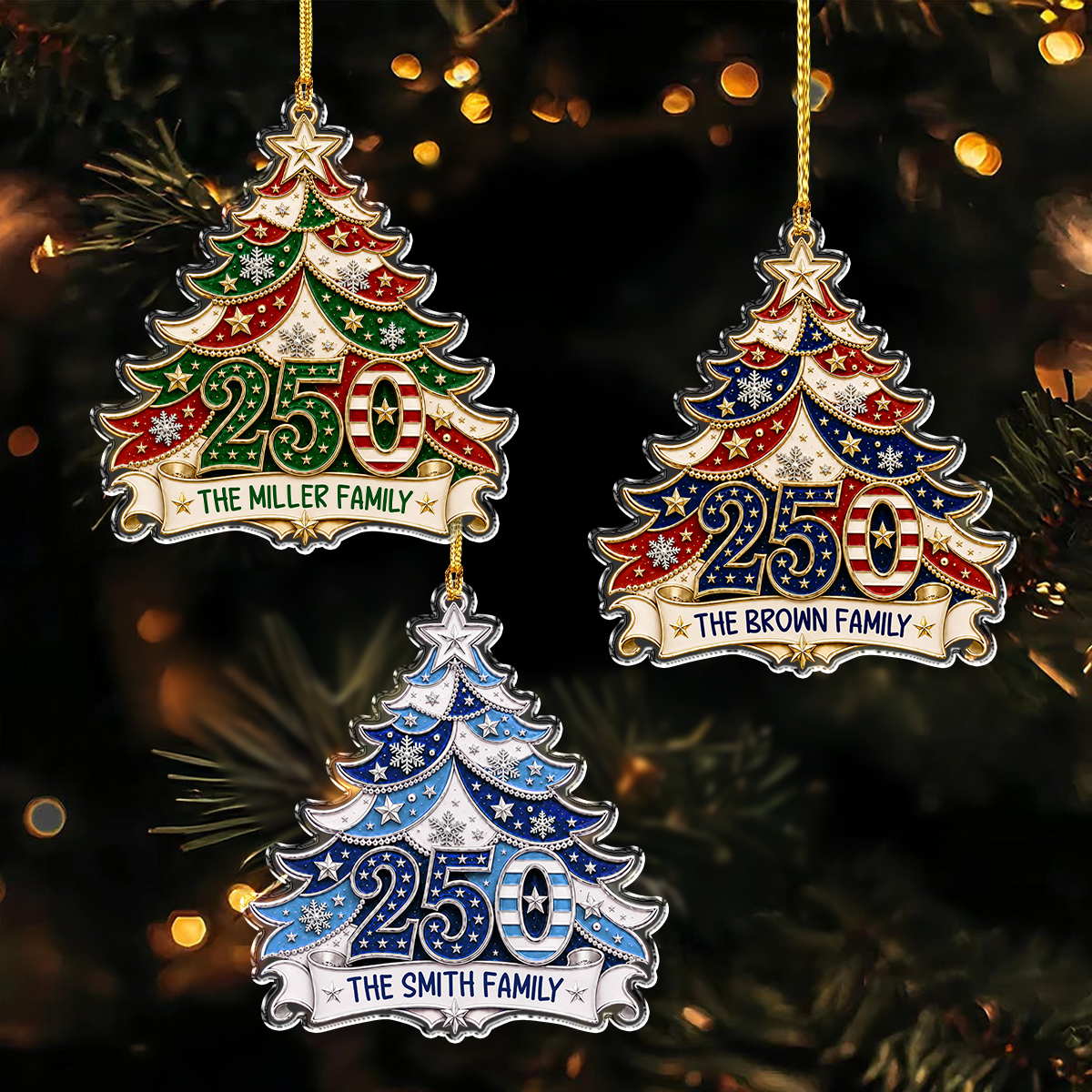 Personalized Custom Family Name, Christmas Home For The Holidays, Acrylic Ornament TH10 170663