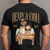 Custom Couple Photo Vintage Comfort Shirt For Girlfriend Boyfriend, Wife, Husband Anniversary Gift HA75 922208