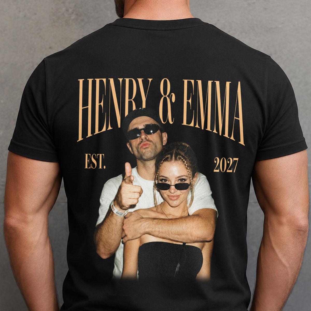 Custom Couple Photo Vintage Comfort Shirt For Girlfriend Boyfriend, Wife, Husband Anniversary Gift HA75 922208