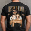 Custom Couple Photo Vintage Comfort Shirt For Girlfriend Boyfriend, Wife, Husband Anniversary Gift HA75 922208