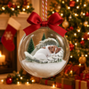 Custom Photo Pet Within Angel Wings Memorial Dog Cat 3D Acrylic Ball Ornament, Snow Globe Ornament For Pet Lovers HO82 903434