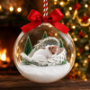 Custom Photo Pet Within Angel Wings Memorial Dog Cat 3D Acrylic Ball Ornament, Snow Globe Ornament For Pet Lovers HO82 903434