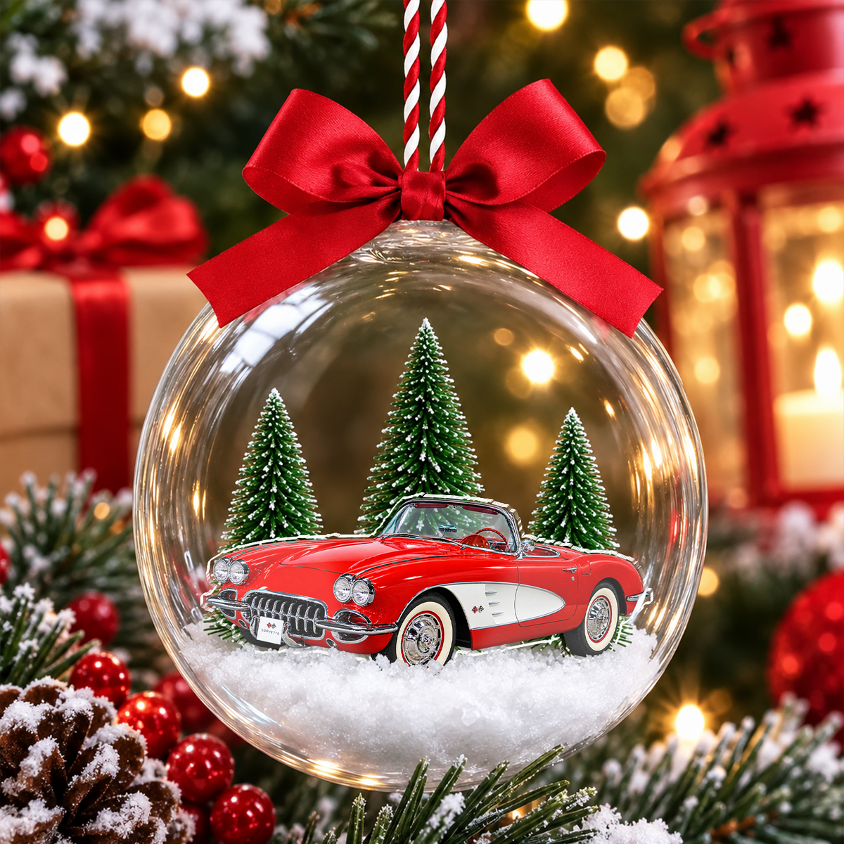 Custom Car Photo Christmas 3D Acrylic Ball Ornament HO82 903444