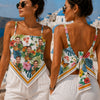 Custom Human Photo Tropical Tie Back Bandana Crop Top HO82 903550
