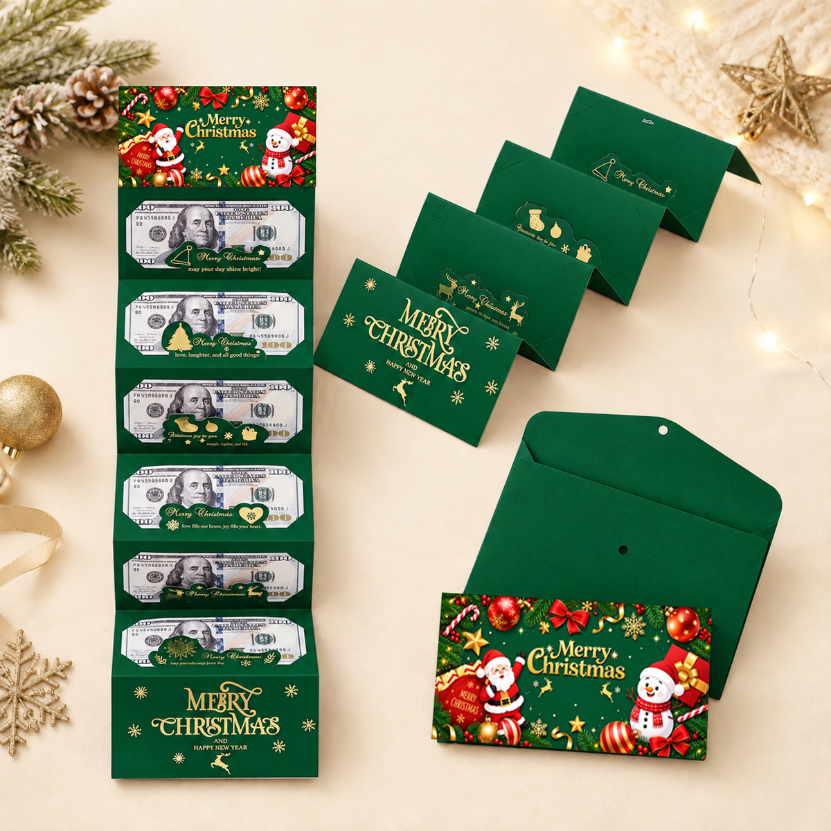Christmas Cash Gift Envelope, Surprise Gift Christmas Money Holder HO82 903508