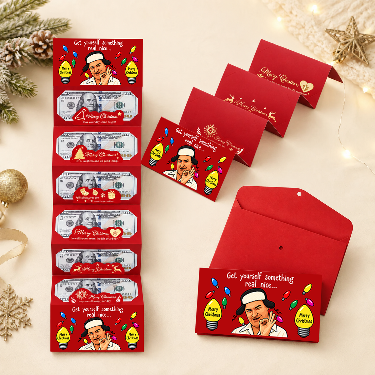Funny Cousin Christmas Movie Christmas Cash Gift Envelope - Get Yourself Something Real Nice CH07 180520