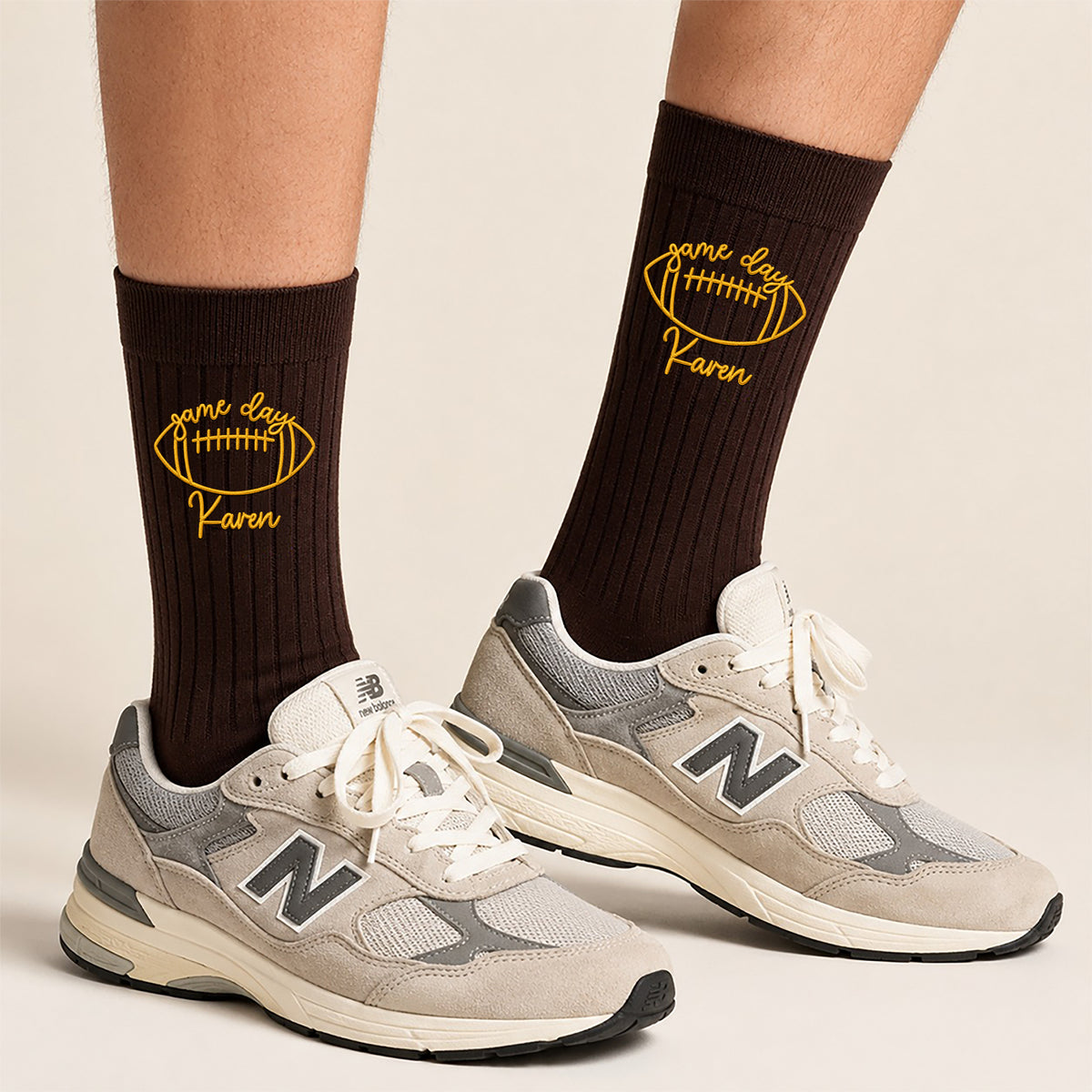 Personalized Name Game Day Embroidered Socks Football Season HA75 919130