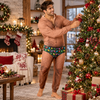 Personalized Funny Hairy Chest Men's Colorful Christmas Lights Underwear Onesie Pajamas HO82 903682