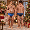 Personalized Funny Hairy Chest Men's Plaid Pattern Underwear Onesie Pajamas HO82 903684