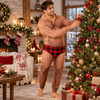 Personalized Funny Hairy Chest Men's Plaid Pattern Underwear Onesie Pajamas HO82 903684