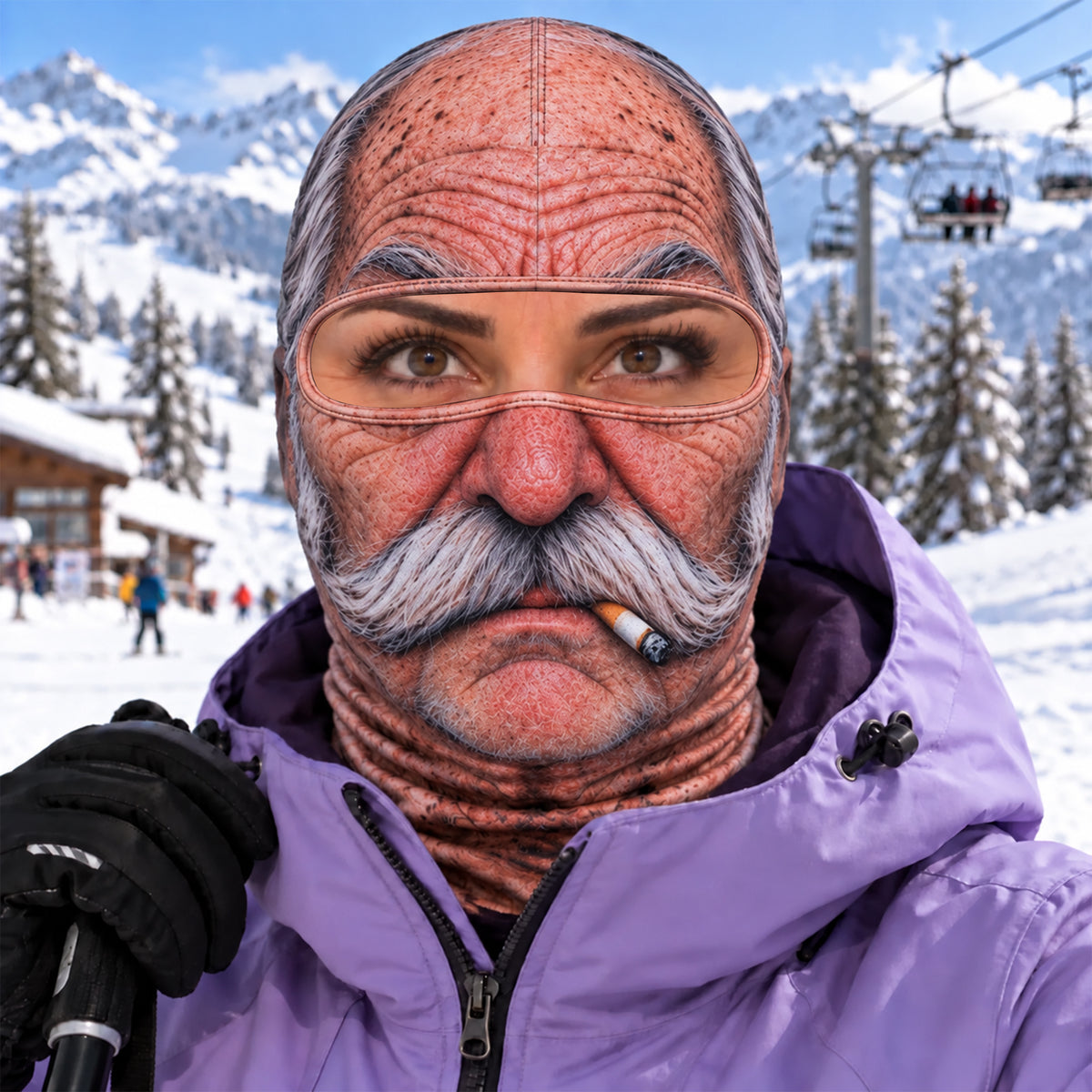 Personalized Funny Human Ski Mask Gift For Ski Lovers, Born For The Slopes HO82 903870
