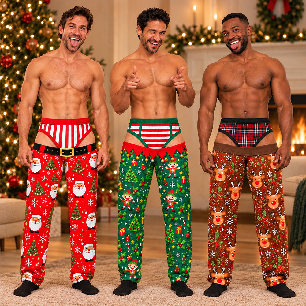 Personalized Santa Elf Reindeer Pattern Sweatpants And Pajamas Pants LM32 670127
