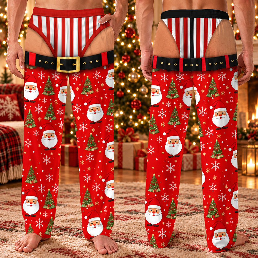 Personalized Santa Elf Reindeer Pattern Sweatpants And Pajamas Pants LM32 670127