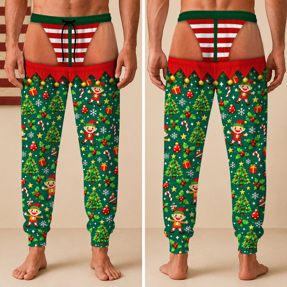 Personalized Santa Elf Reindeer Pattern Sweatpants And Pajamas Pants LM32 670127