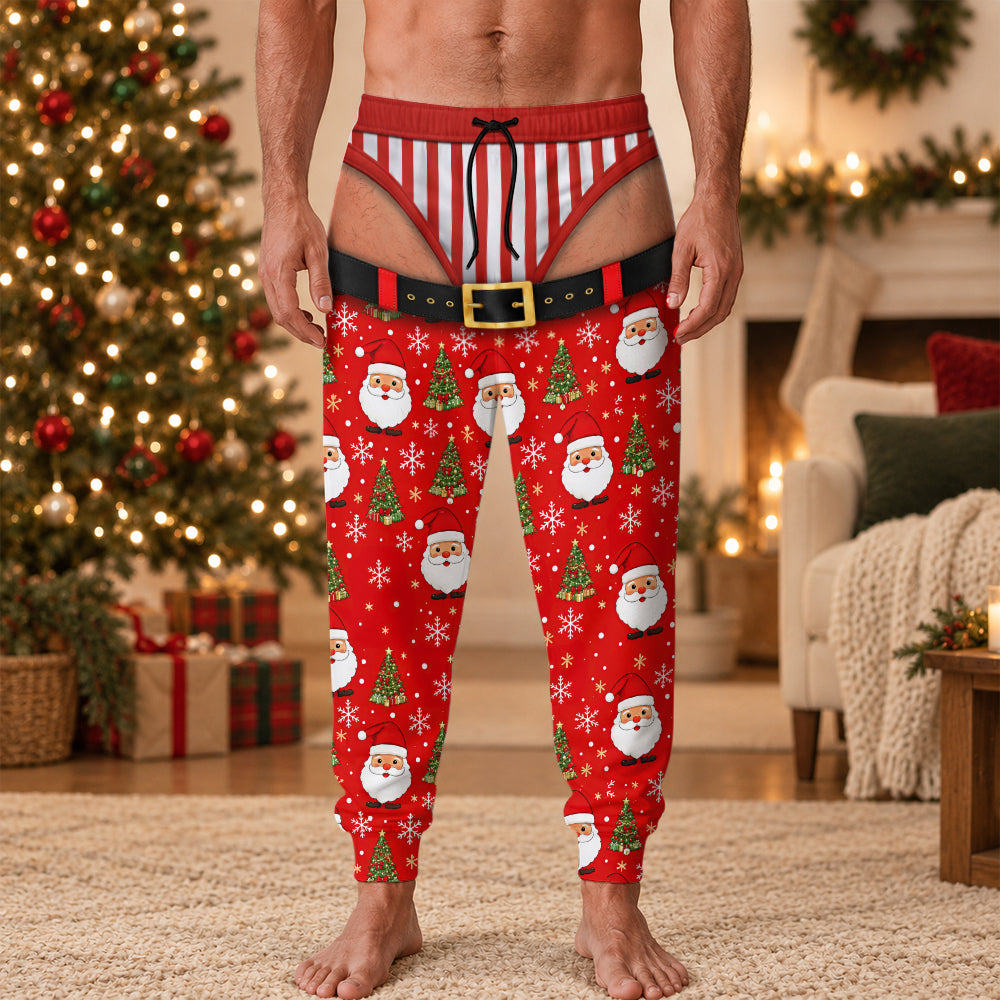 Personalized Santa Elf Reindeer Pattern Sweatpants And Pajamas Pants LM32 670127
