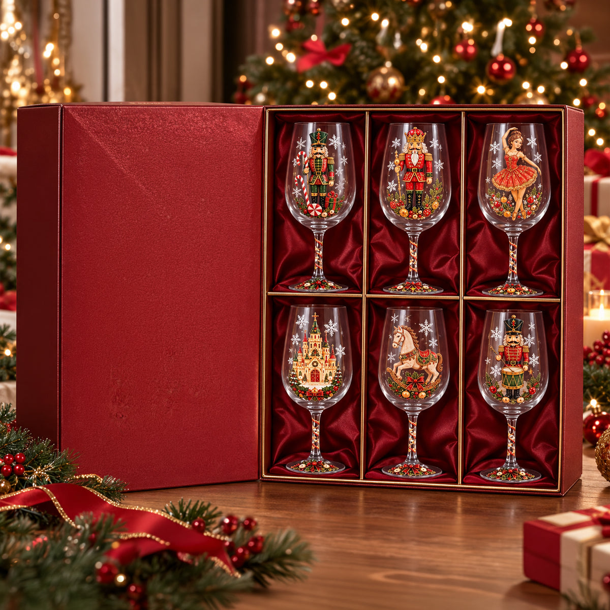 Holiday Champagne Glasses Set Gift For Christmas TH10 171385