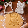 Personalized Christmas Bell Cookie Cutter and Stamp, Personalized Holiday Baking Gift CH07 181148