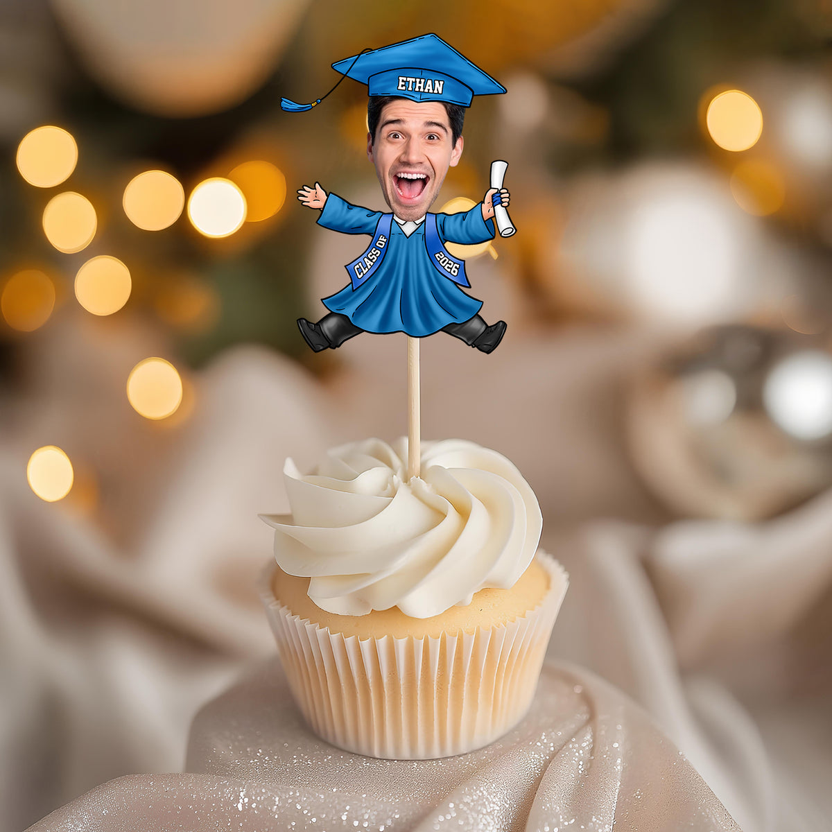 Custom Funny Face Class of 2026 Graduation Decoration Cupcake Toppers LM32 893143