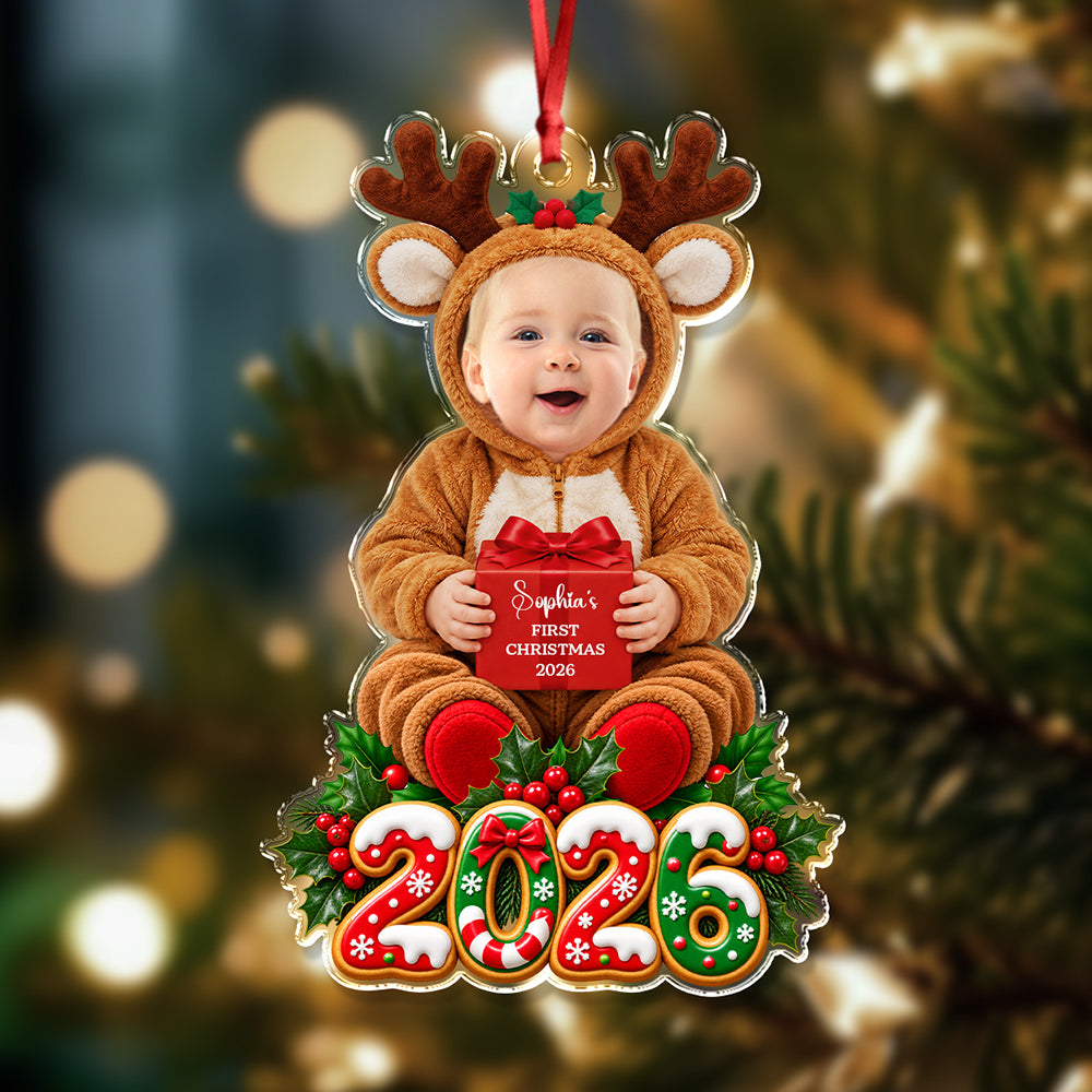 Personalized Baby Photo Costume Acrylic Ornament For Christmas Tree Decoration HO82 904156