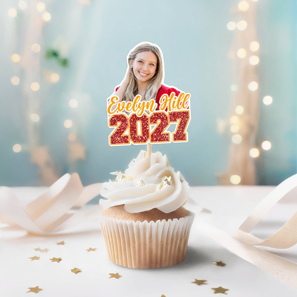 Custom Photo Class of 2026 Graduation Decoration Cupcake Toppers HA75 891996