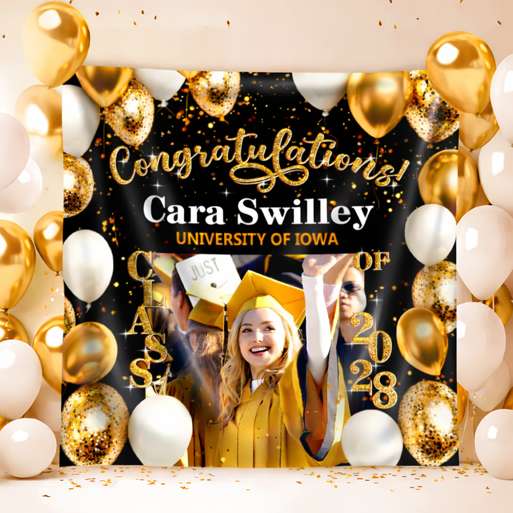 Custom Photo Congratulations Graduation 2026 Backdrop For Grad Party Decorations HO82 893470