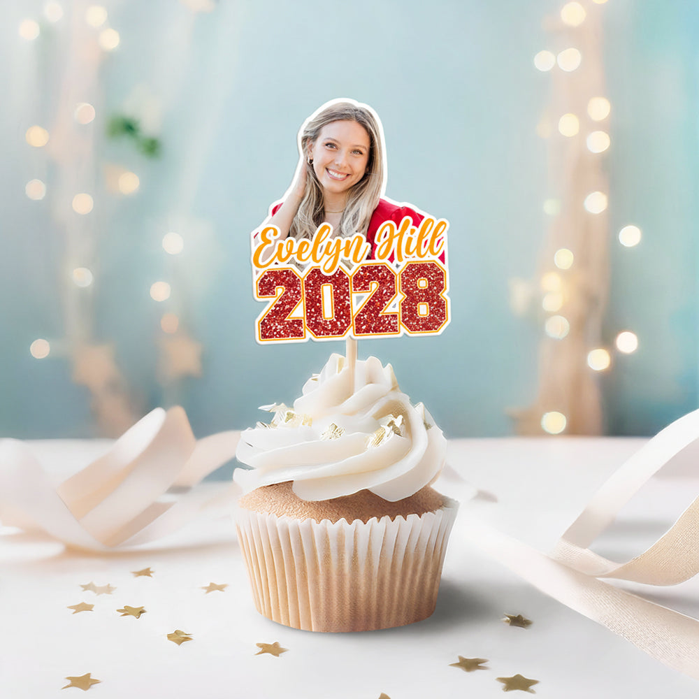 Custom Photo Class of 2026 Graduation Decoration Cupcake Toppers HA75 891996