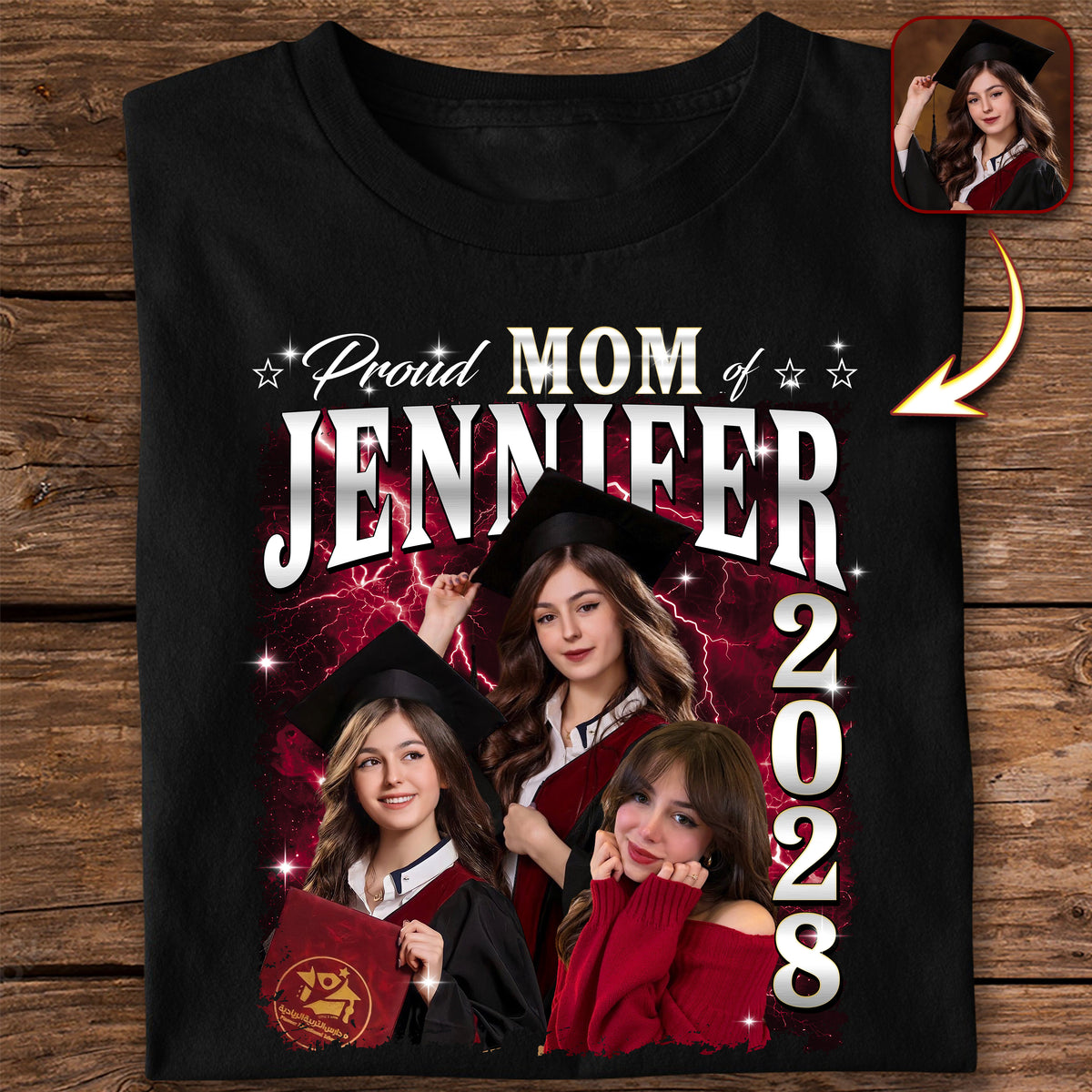 Custom Photo Proud Family Of 2026 Graduation Dark Shirt HA75 920482