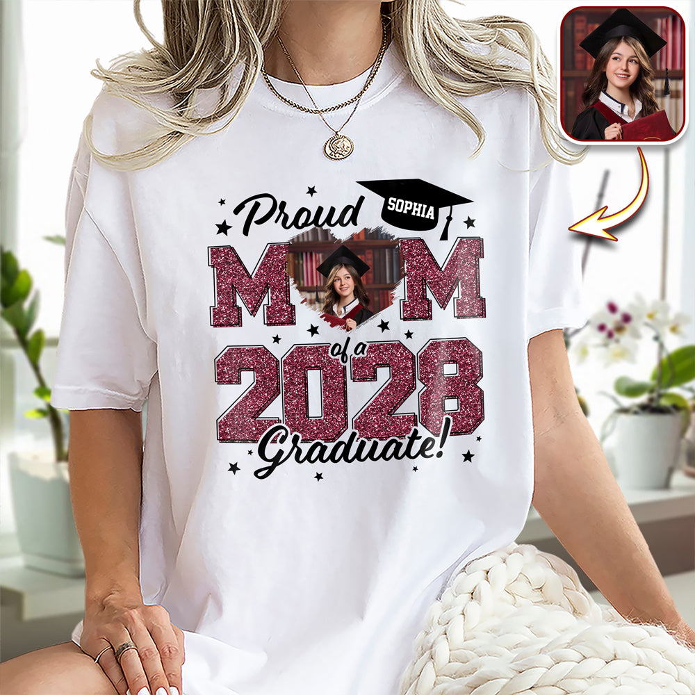 Custom Photo Proud Mom/Dad Of A 2026 Graduate - Graduation Bright Shirt HA75 920476