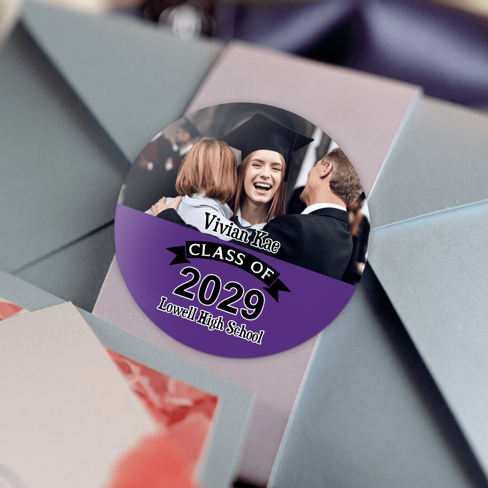 Custom Photo And School Name Class Of 2025 Graduation Roll Sticker TA29 890288