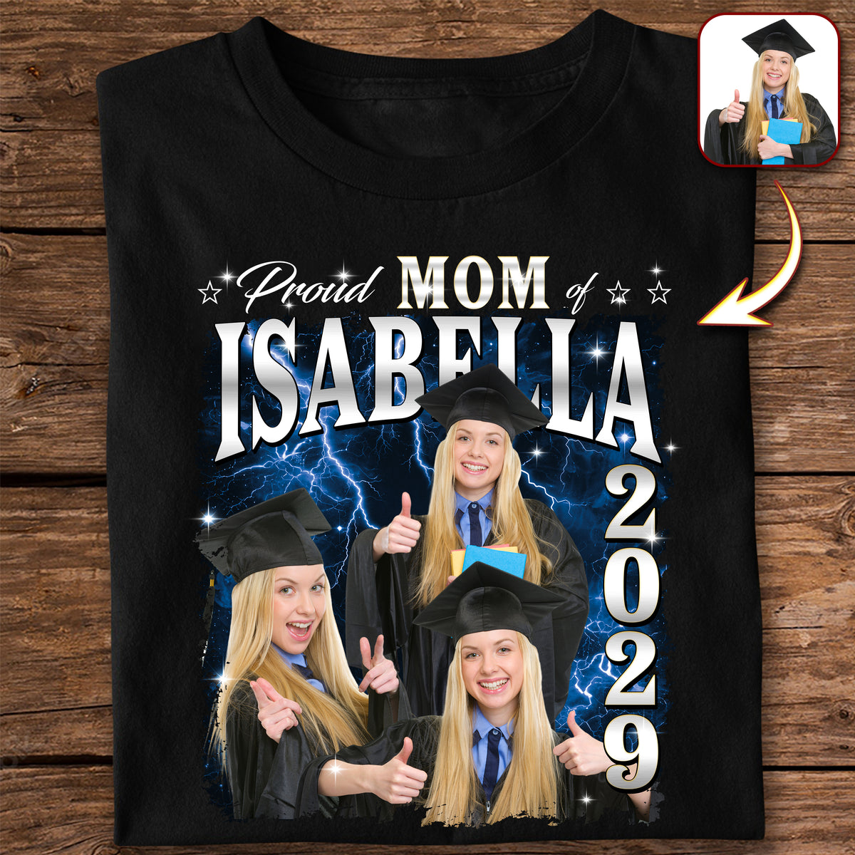 Custom Photo Proud Family Of 2026 Graduation Dark Shirt HA75 920482