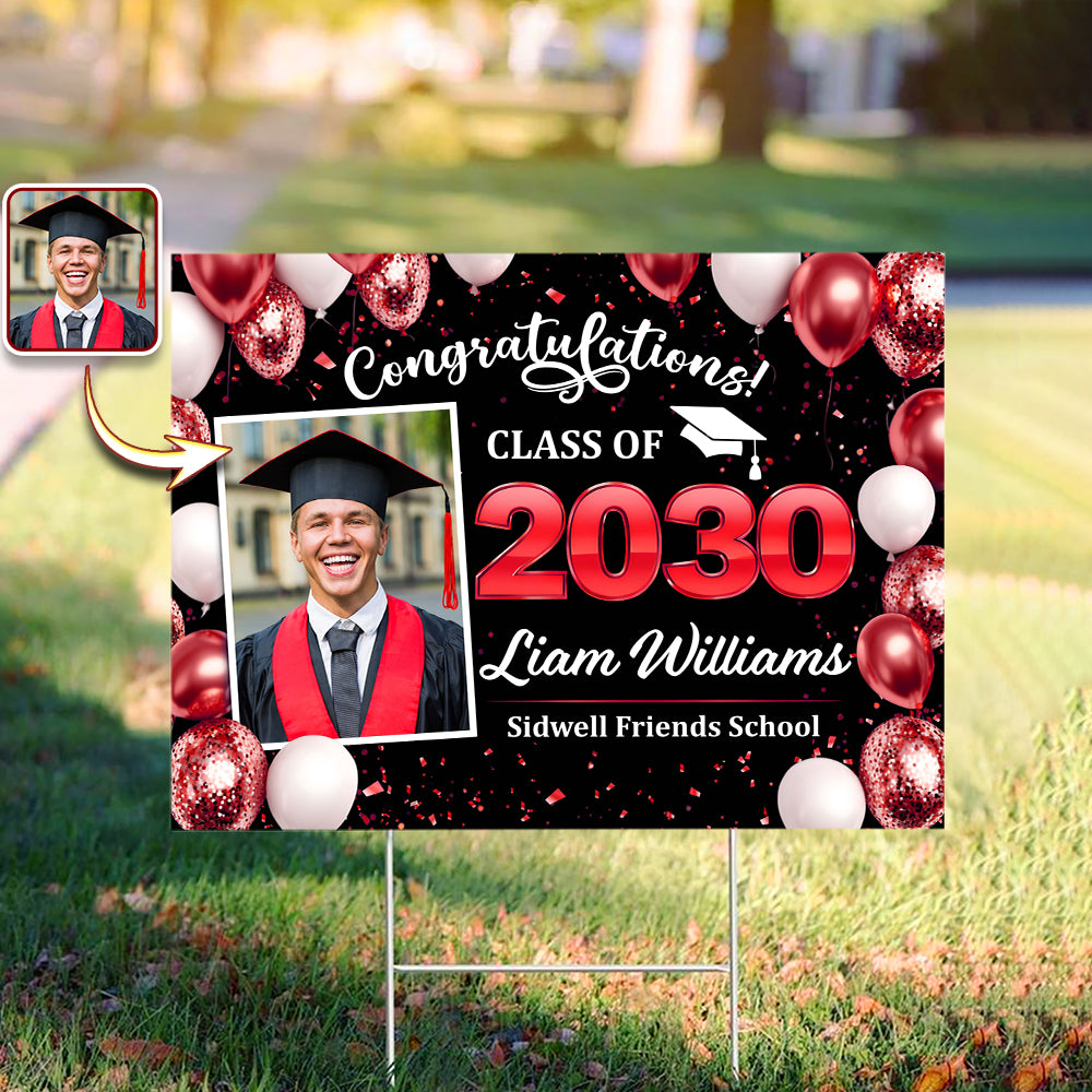 Custom Photo Class of 2026  Yard Sign Graduation Party Decor CH07 895550
