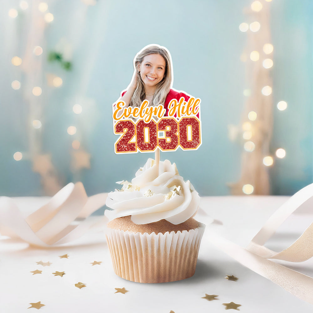 Custom Photo Class of 2026 Graduation Decoration Cupcake Toppers HA75 891996