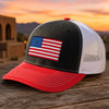 Patriotic American Flag Embroidered Trucker Hat HO82 902880
