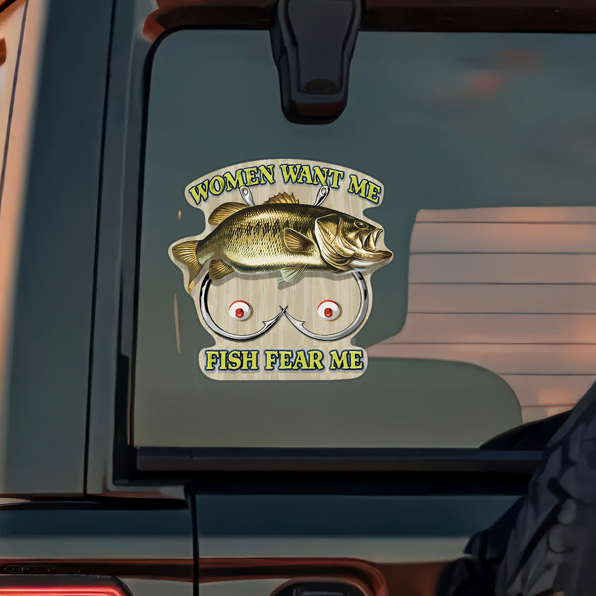 Women Want Me Fish Fear Me Cool Car Window Decal Sticker For Fisherman LM32 899225