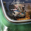 Bass Fishing Flag America Semiquincentennial July 4th 2026 Car Window Decal Sticker LM32 899227