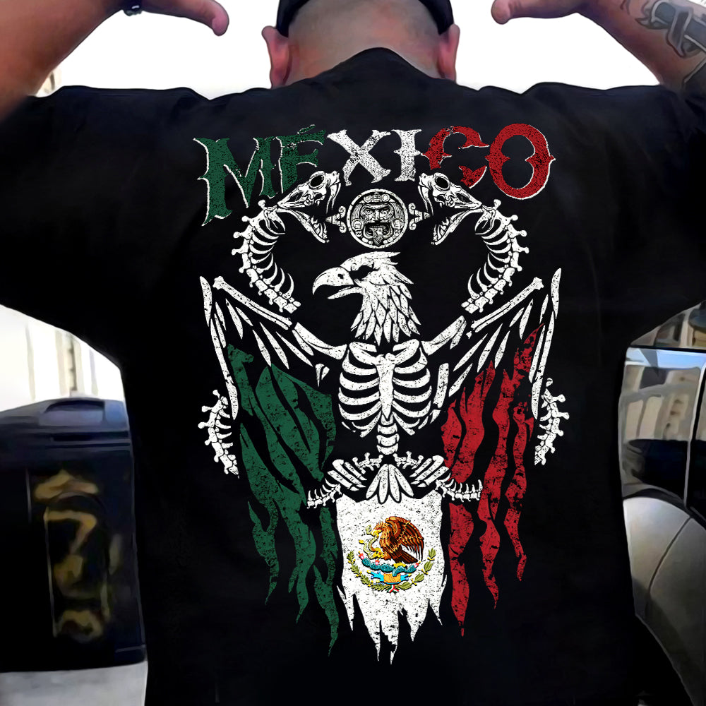 Mexico Flag Eagle Snake Bone Shirt For Dad N369 896043