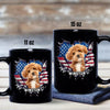 Custom Photo Dog Cat With American Flag Black Mug HA75 920082
