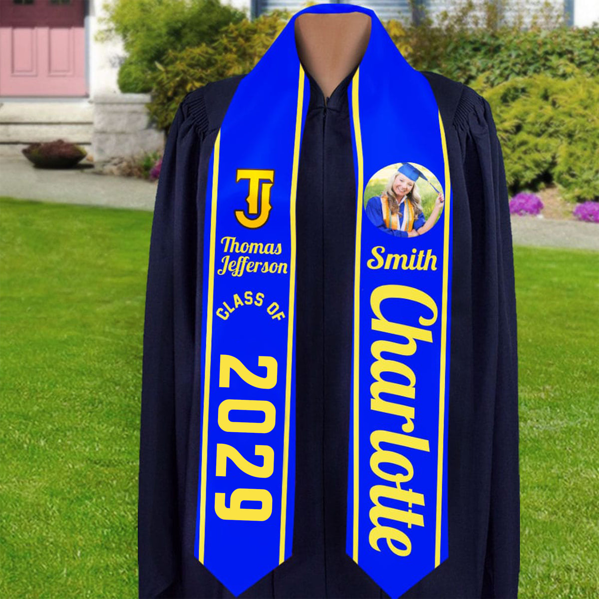 Graduation 2026 Stoles, Upload Photo, Custom Name and School TA29 LM32 890283