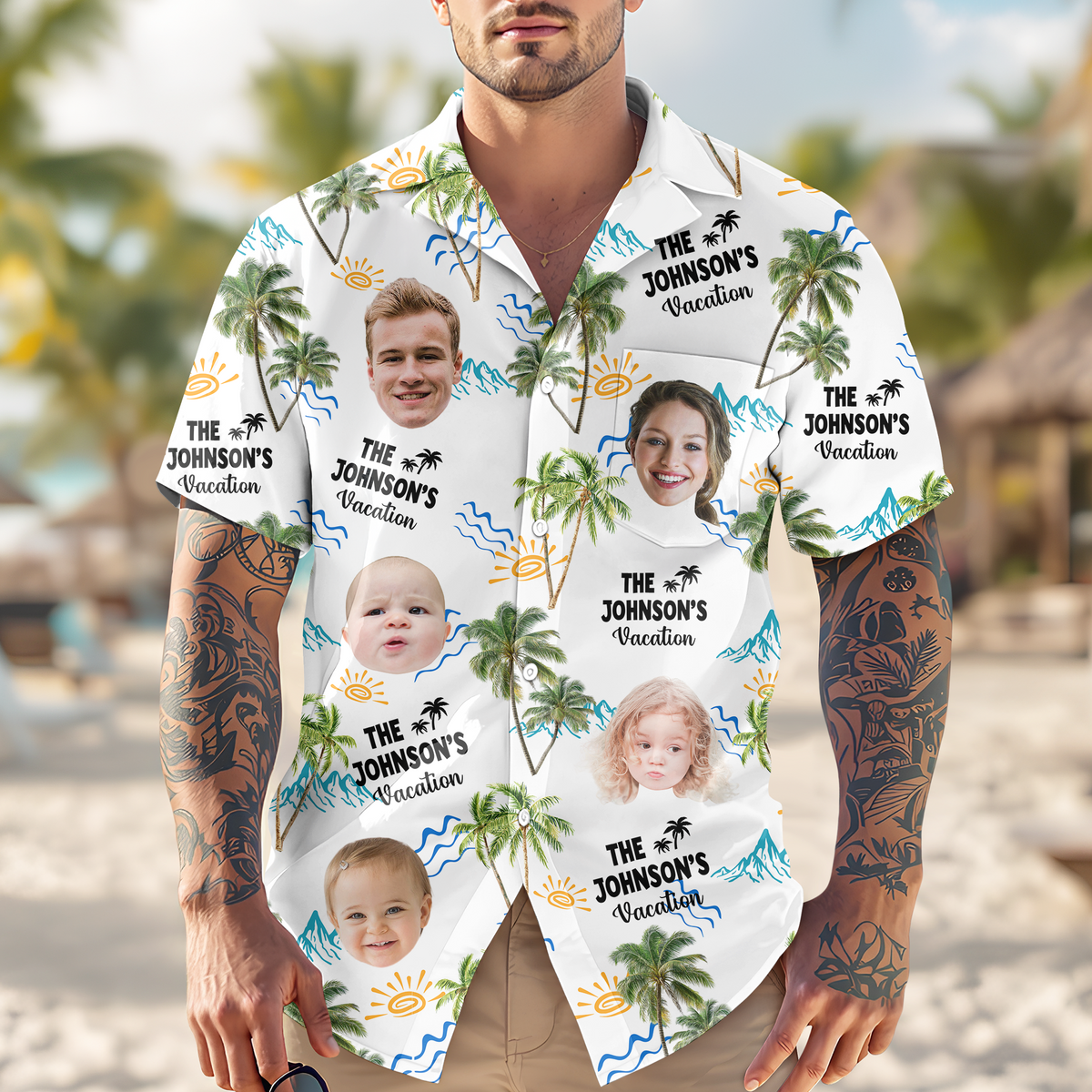 Custom Photo Family Vacation Family Trip - Personalized Hawaiian Shirt LM32 893715